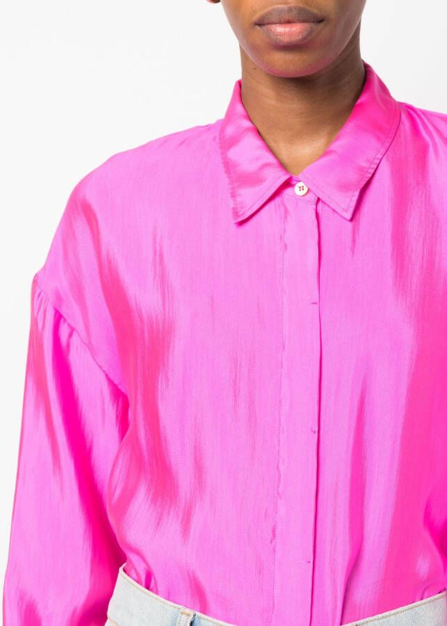 Forte Zijden overhemd Roze