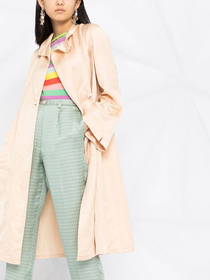 Forte Broek met pied-de-poule print Groen
