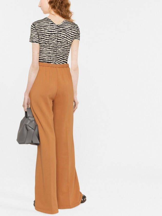 Forte Broek met wijde pijpen Bruin
