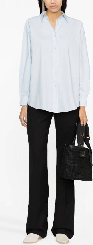 Forte Button-up blouse Blauw