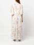 Forte Midi-jurk met bloemenprint Beige - Thumbnail 4