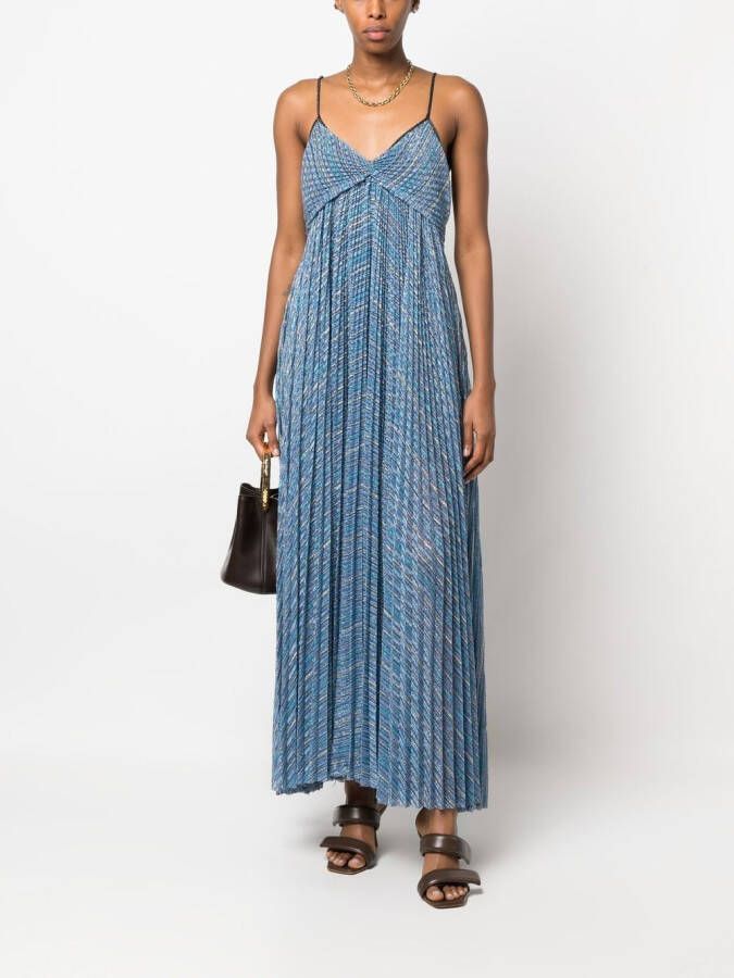 Forte Geplooide jurk Blauw