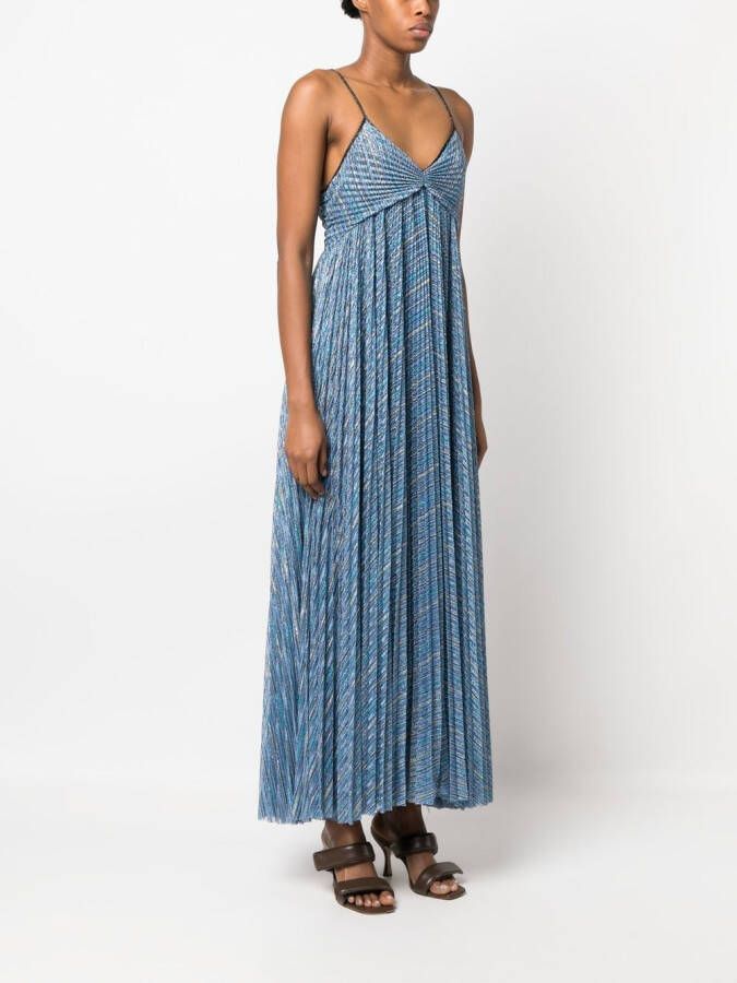 Forte Geplooide jurk Blauw