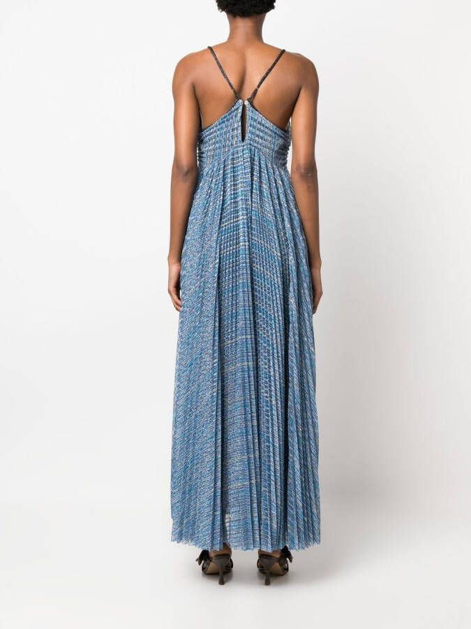 Forte Geplooide jurk Blauw