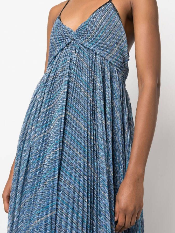 Forte Geplooide jurk Blauw