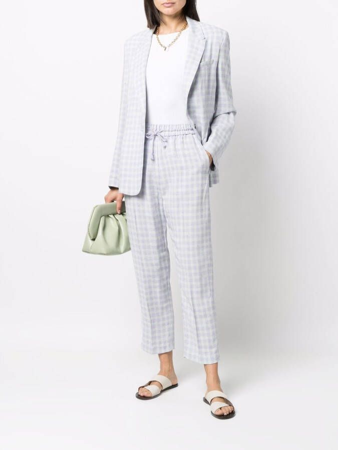 Forte Geruite broek Paars