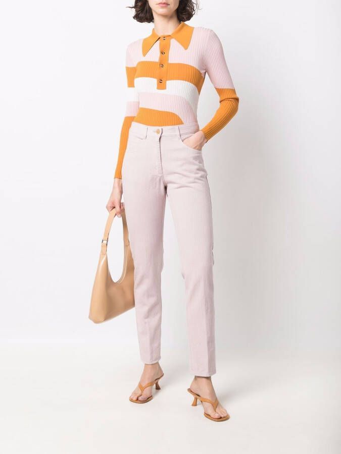 Forte High waist broek Roze
