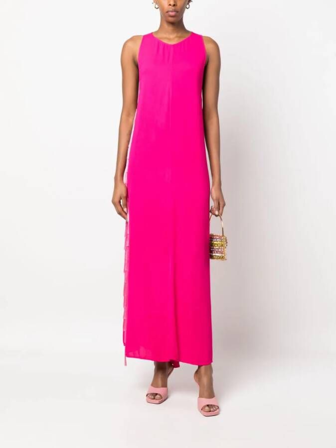 Forte Maxi-jurk met franje Roze