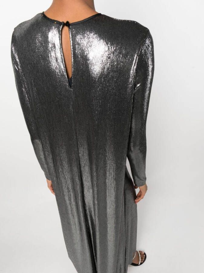 Forte Maxi-jurk met metallic-effect Zilver