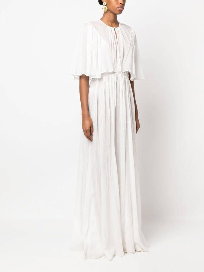 Forte Maxi-jurk van zijdemix Wit