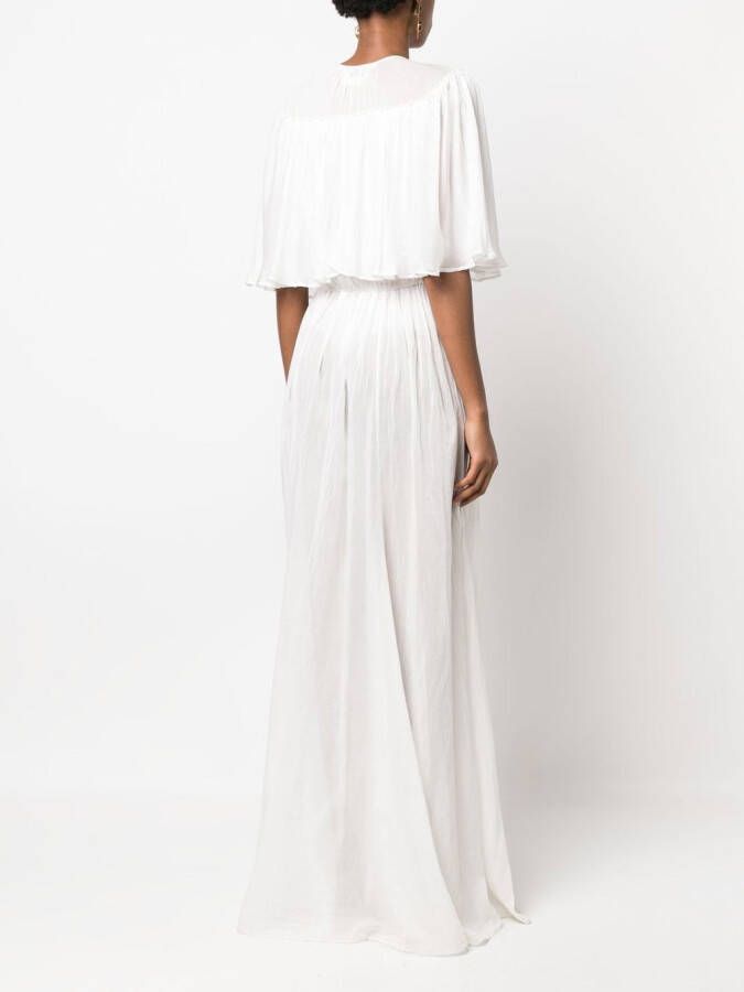 Forte Maxi-jurk van zijdemix Wit