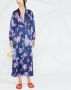 Forte Midi-jurk met bloemenprint Blauw - Thumbnail 2