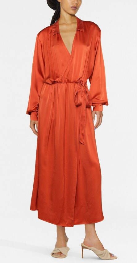 Forte Midi-jurk met gestrikte taille Oranje
