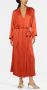 Forte Midi-jurk met gestrikte taille Oranje - Thumbnail 2