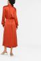 Forte Midi-jurk met gestrikte taille Oranje - Thumbnail 3