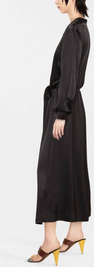 Forte Midi-jurk met gestrikte taille Zwart