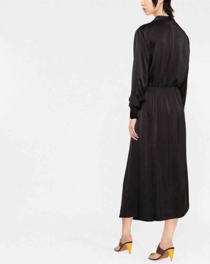 Forte Midi-jurk met gestrikte taille Zwart