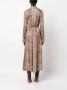 Forte Midi-jurk met luipaardprint Beige - Thumbnail 4