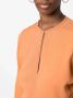 Forte Midi-jurk met split in de hals Oranje - Thumbnail 5