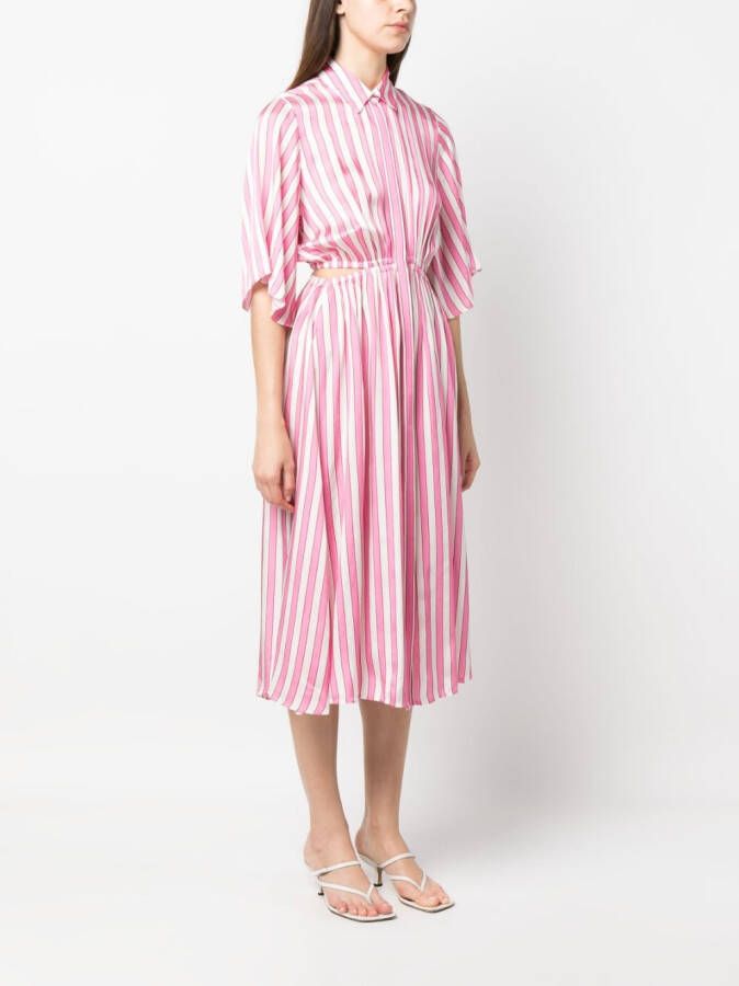 Forte Midi-jurk met uitgesneden detail Roze