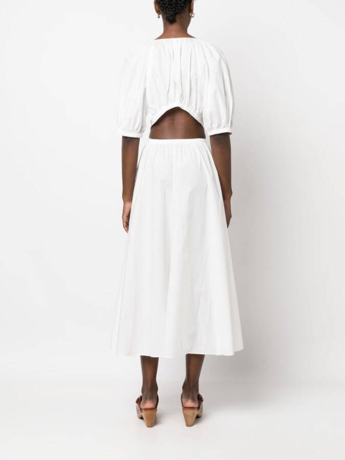 Forte Midi-jurk met uitgesneden detail Wit