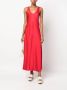 Forte Midi-jurk met V-hals Rood - Thumbnail 2