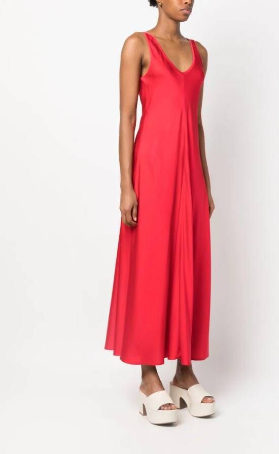Forte Midi-jurk met V-hals Rood