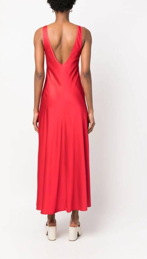 Forte Midi-jurk met V-hals Rood
