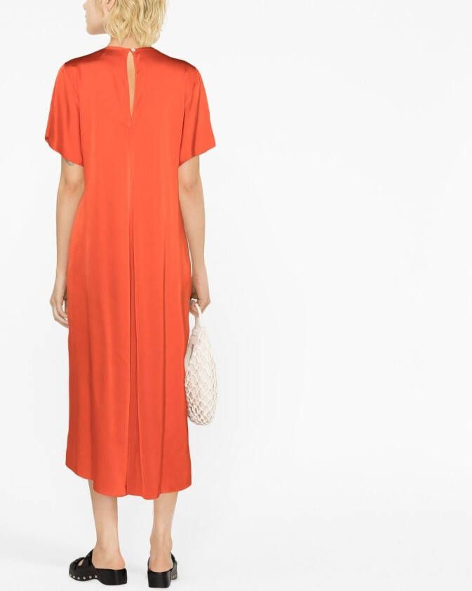 Forte Mini-jurk met gedrapeerde afwerking Oranje