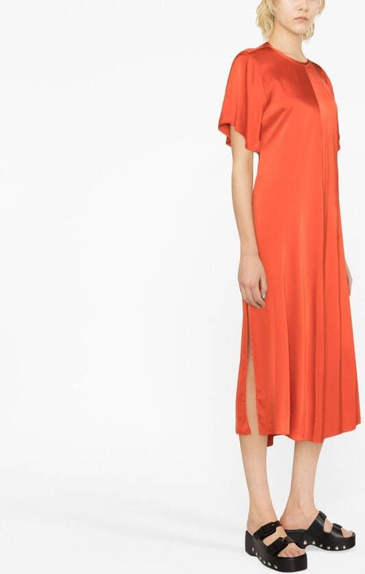 Forte Mini-jurk met gedrapeerde afwerking Oranje