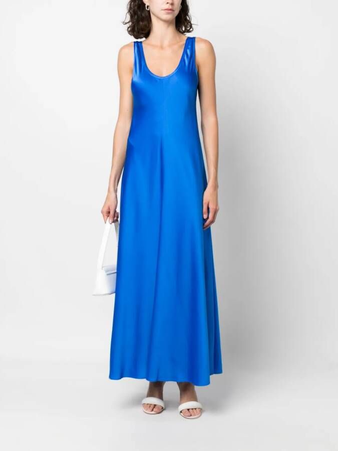 Forte Mouwloze plooi-jurk Blauw