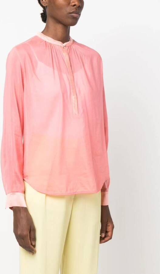 Forte Semi-doorzichtige blouse Roze