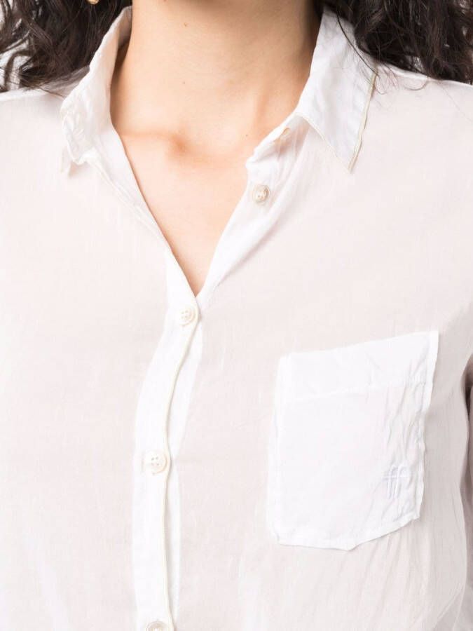Forte Semi-doorzichtige blouse Wit