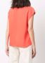 Forte T-shirt met gekruist detail Oranje - Thumbnail 4