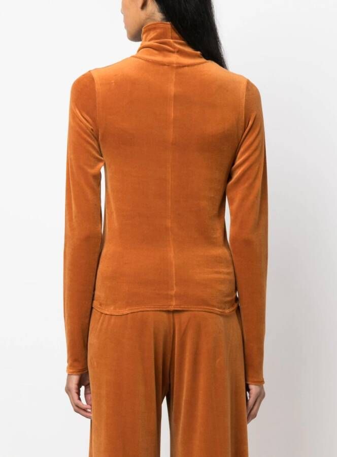 Forte Top met fluwelen effect Bruin