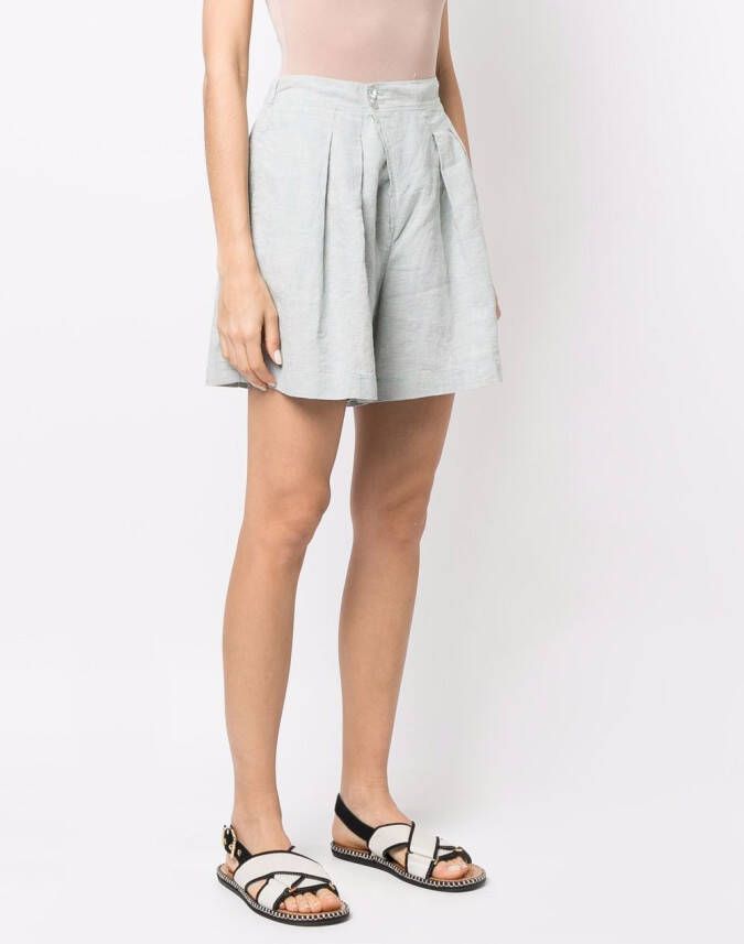 Forte Tweed shorts Blauw