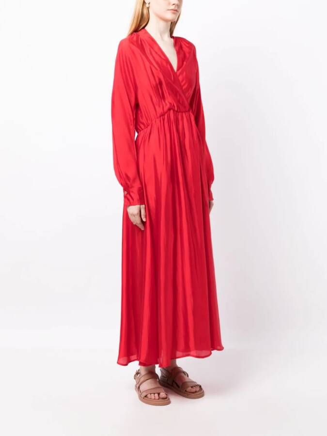 Forte Maxi-jurk met V-hals Rood