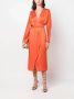 Forte Zijden midi-jurk Oranje - Thumbnail 2