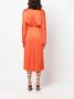 Forte Zijden midi-jurk Oranje - Thumbnail 4