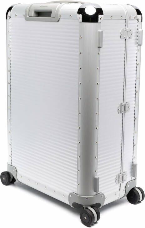 FPM Milano Bank S Spinner 76cm aluminium koffer met studs Zilver