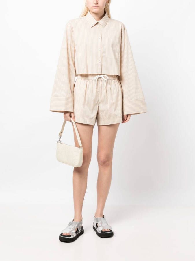 FRAME Blouse met klassieke kraag Beige