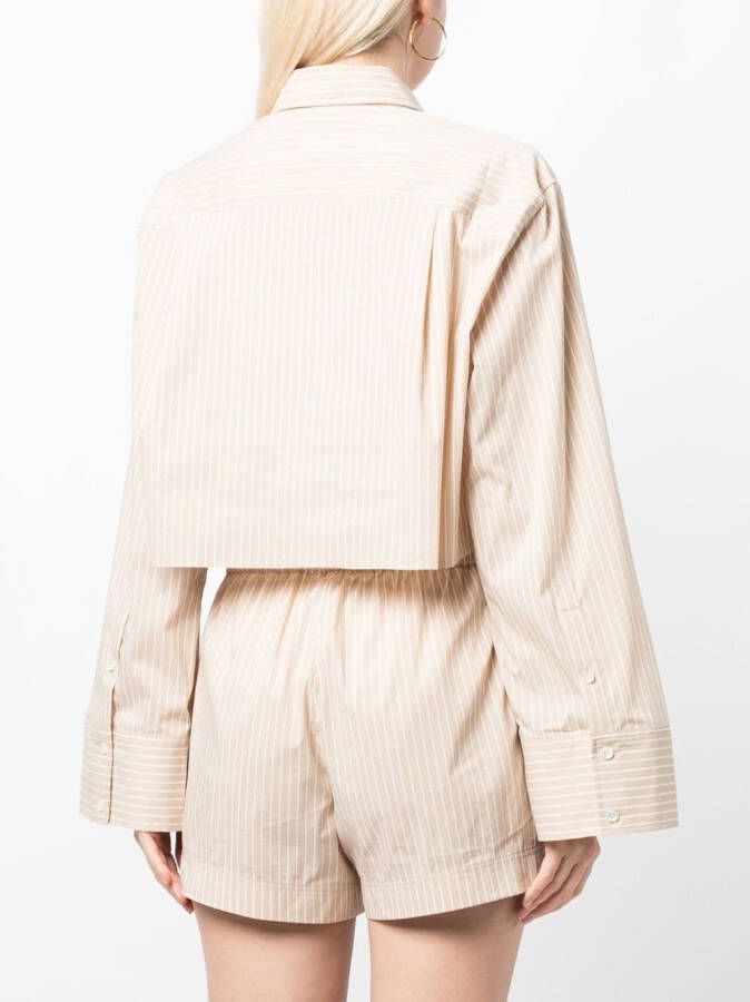 FRAME Blouse met klassieke kraag Beige