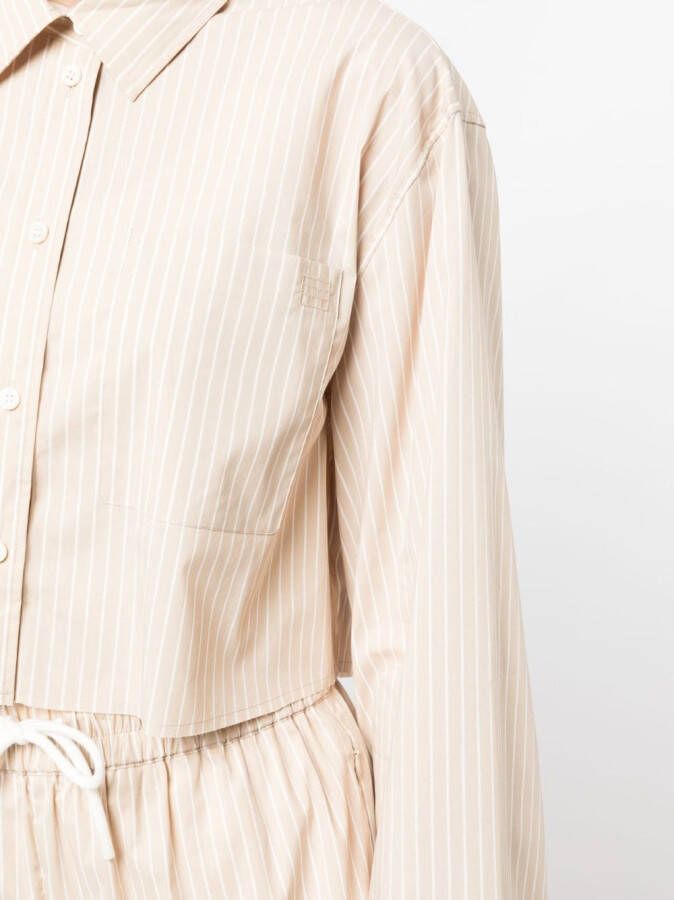 FRAME Blouse met klassieke kraag Beige