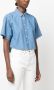 FRAME Blouse van katoen-linnenmix Blauw - Thumbnail 3