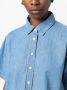 FRAME Blouse van katoen-linnenmix Blauw - Thumbnail 5