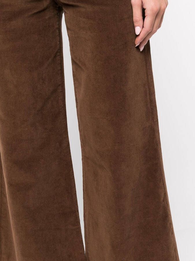 FRAME Broek met wijde pijpen Bruin