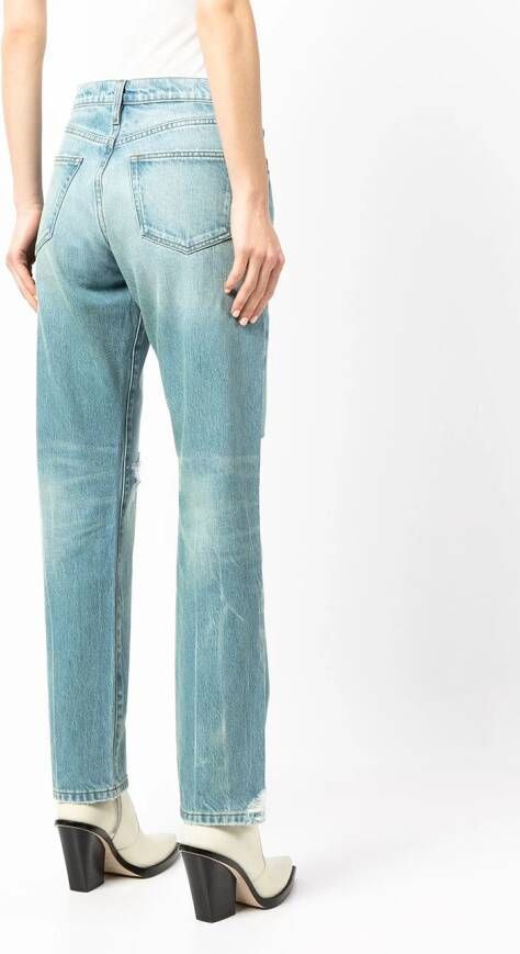 FRAME Gerafelde jeans Blauw