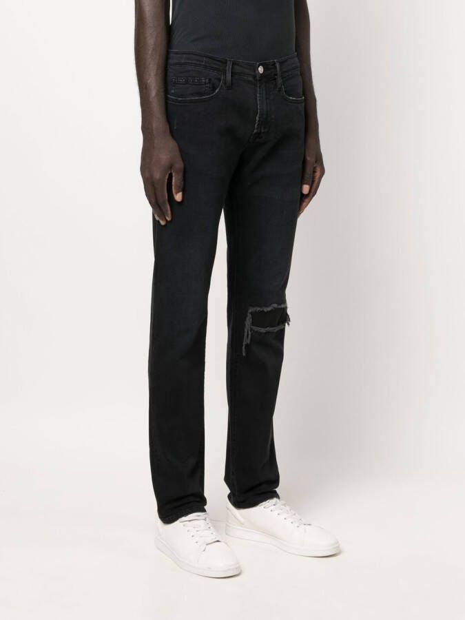 FRAME Gerafelde jeans Zwart
