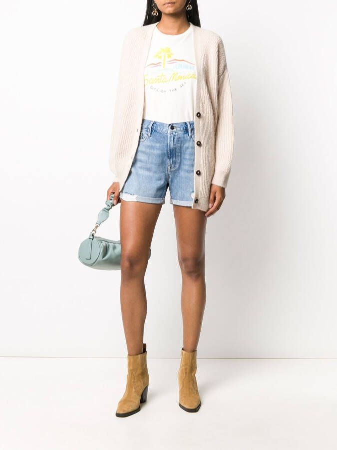 FRAME Gescheurde shorts Blauw