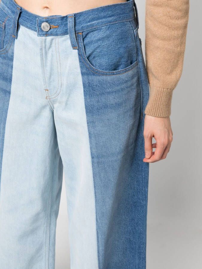FRAME Jeans met wijde pijpen Blauw